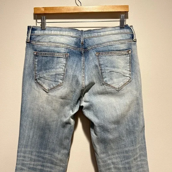 Driftwood Kelly Straight Leg Jeans Womens 32x32 Embroidered Floral Denim Boho - Picture 6 of 9